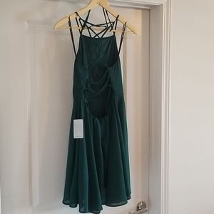LULUS Forest Green Backless Dress